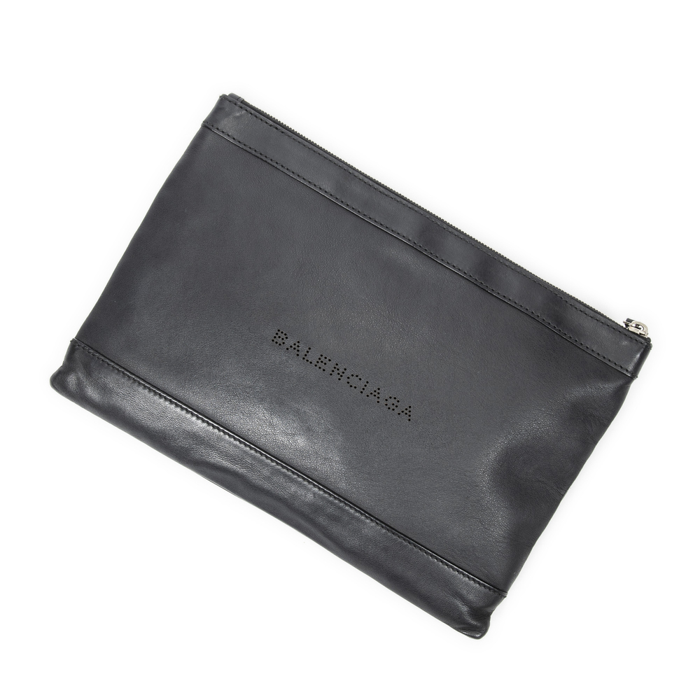 Balenciaga M Navy Clip Pouch